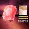 Sadoer Diamond Essential Oil Soap, Rose & Cherry Blossom Scented Handmade Bar For Face & Body, Luxury Care