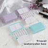 Purple Watercolor Paint Subpackage Palette Pigment Box High-quality Travel Plastic Painting Box