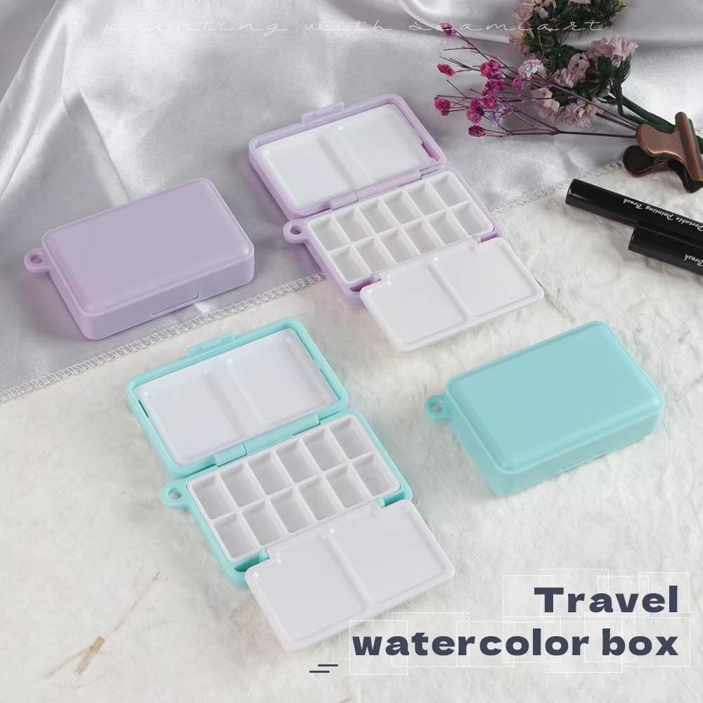 Purple Watercolor Paint Subpackage Palette Pigment Box High-quality Travel Plastic Painting Box