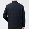 High-end Wool Jacket Men's Spring and Autumn New Casual Loose Lapel Top Middle-aged and Elderly Men's Wool Plaid Jacket