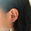 Natural Amethyst Amethyst Rough Stone Korean Style Women Earrings Ear Studs Amethyst Stud Earrings