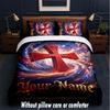 Other Similar Designs Theme Custom Text Or Name 3Pcs Bedding Set,1 Flat Sheet & 2 Pillowcases Personalized Home Bedding