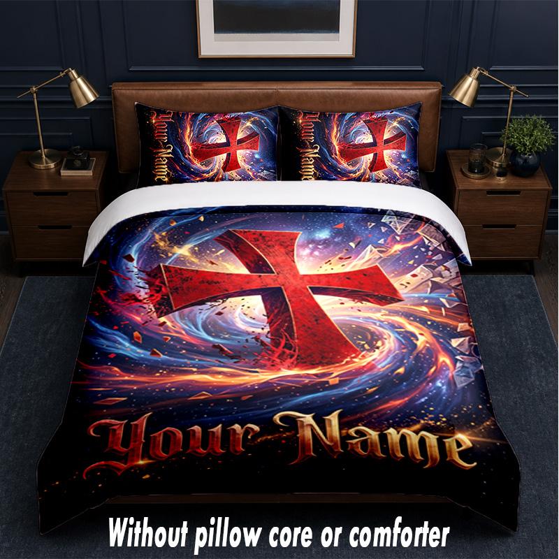 Other Similar Designs Theme Custom Text Or Name 3Pcs Bedding Set,1 Flat Sheet & 2 Pillowcases Personalized Home Bedding