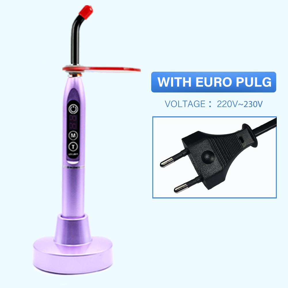 Niceden Стоматологическая полимеризационная лампа 1500 мВт/см2, алюминиевая, цветная, беспроводная, для отбеливания зубов, смола, затвердевающая лампа, стоматологические инструменты