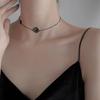 Black Camellia Necklace Luxurious Exquisite Fashionable Neck Chain New Minimalist Hollowed Out Women's Accessories Jewelry Gift