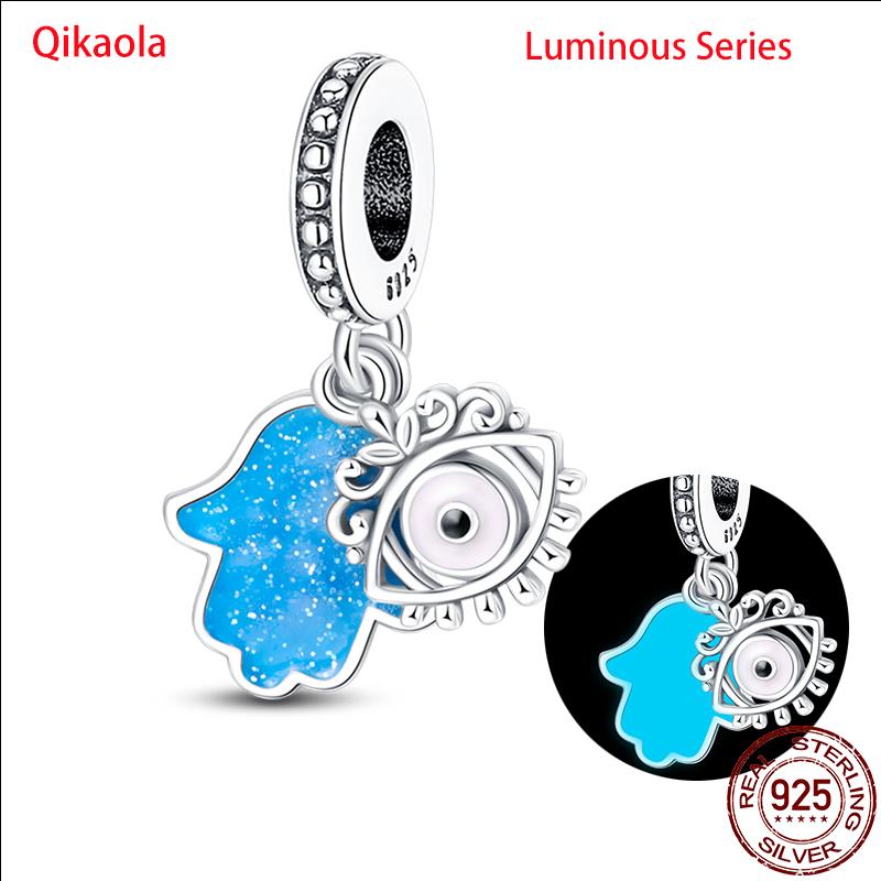 Original 100% sS925 Sterling Silver Luminous Octopus Ocean Series Charms Fit Bracelet DIY Beads Ms Jewelry Gift New In