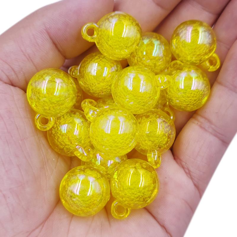 Creative DIY for Candy Color New 5Pcs 16mm Wholesale Jewelry Making Pendant Round Bubble Loose Beads