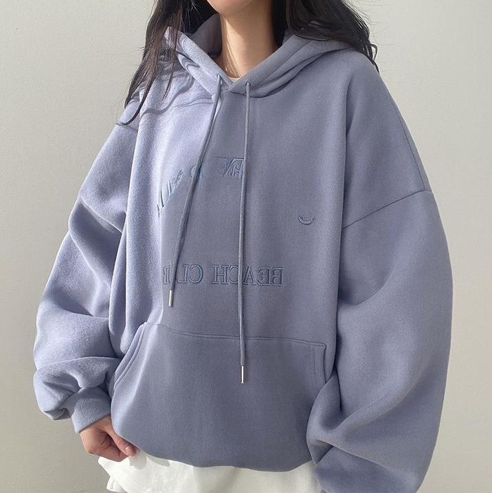 Шикарные женские свободные толстовки в гонконгском стиле — универсальные, стильные и легкие для весны, осени и зимы.