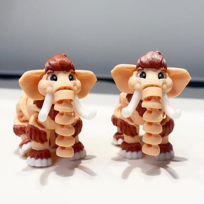 3D-печать Милая и забавная модель мамонта Пластиковое украшение Настольное украшение Скульптура Украшение Праздничный подарок