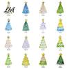 Decorative Christmas Collectibles Hand Blown Glass Tree Figurine, Mini Tabletop Ornaments Xmas Ornament, Handmade Desktop Holiday Decoration