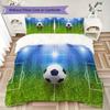 1PC Soccer Football Theme Bedding Quilt Set Quilt Cover Pillowcase Home Decoration Birthday Gift (1 * duvet cover + 2 * pillowcase, without core)A1