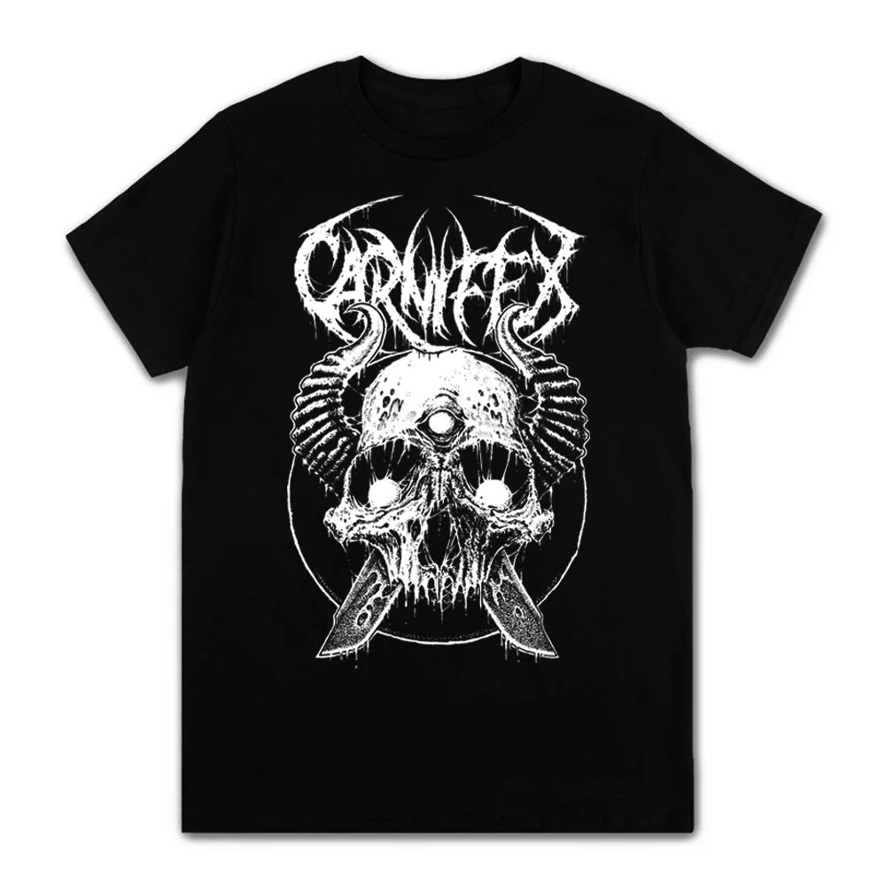 Carnifex Футболка с графическим принтом Дэт-метал рок-группа 2023 Новая мужская женская футболка с коротким рукавом Повседневная уличная одежда Размер ЕС Футболка