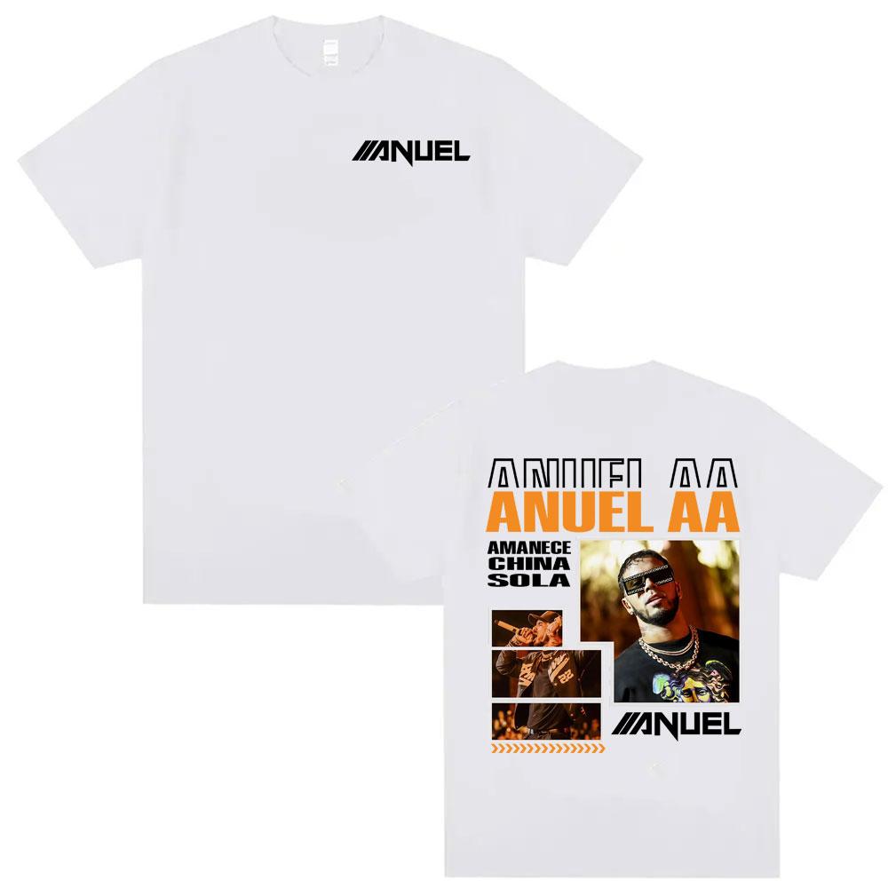 Rapper Anuel AA Real Hasta La Muerte T Shirts Men Women Fashion Harajuku Streetwear Tshirts Hip Hop Summer Short Sleeve T Shirt