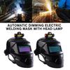 Welding Helmet Welder Mask With Rechargeable Headlight Automatic Dimming Electric Protective Mask For Arc Weld Grind Cut Process