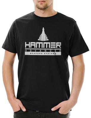 Hammer Advanced Weapons Systems Мужская футболка Железный Логотип Человек-Дуга Реактор Старка