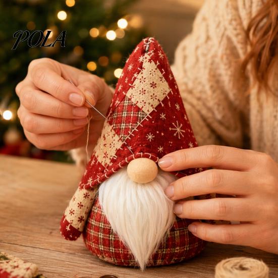 Проект для начинающих шитье DIY Набор для пэчворка Гном, Рождественский 3D-набор, Поделка для начинающих и взрослых, Подарок ручной работы, Заготовки из ткани