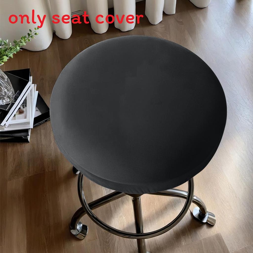 Modern Polyester Waterproof Round Stool Cover For Home Bar And Kitchen Decor
