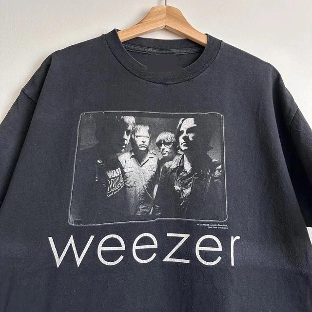 Репринт футболки Weezer 90-х черная с коротким рукавом Унисекс Футболка Унисекс Футболка