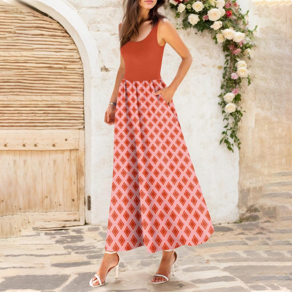 Women's Flowing Dresses Women's Summer Dresses Casual Long Dresses Cute Floral Long Dresses