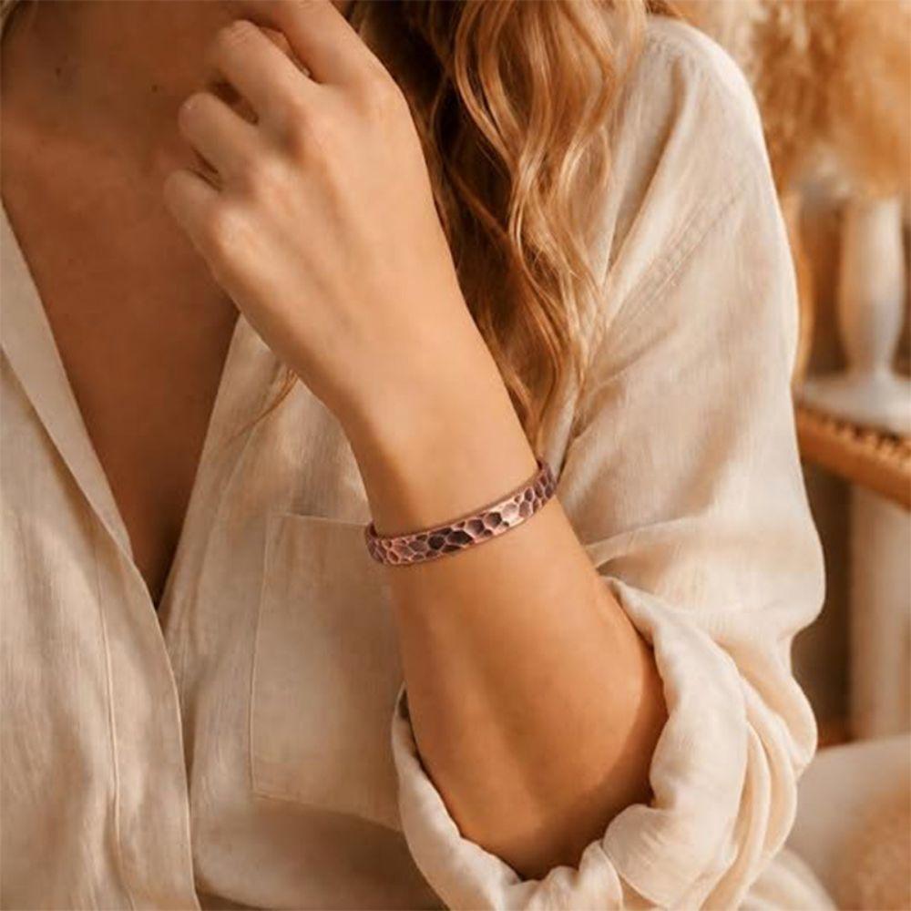 Adjustable Copper Bracelet Waterproof Bangle Jewelry Copper Cuff Bracelet for Men and Women