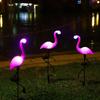 Light Up Your Garden with 1pc Outdoor Solar Flamingo Garden LED Stake Light!