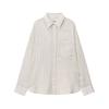 Z home 1116 autumn new European and American style women's fashion casual loose striped lapel long-sleeved shirt 9179177