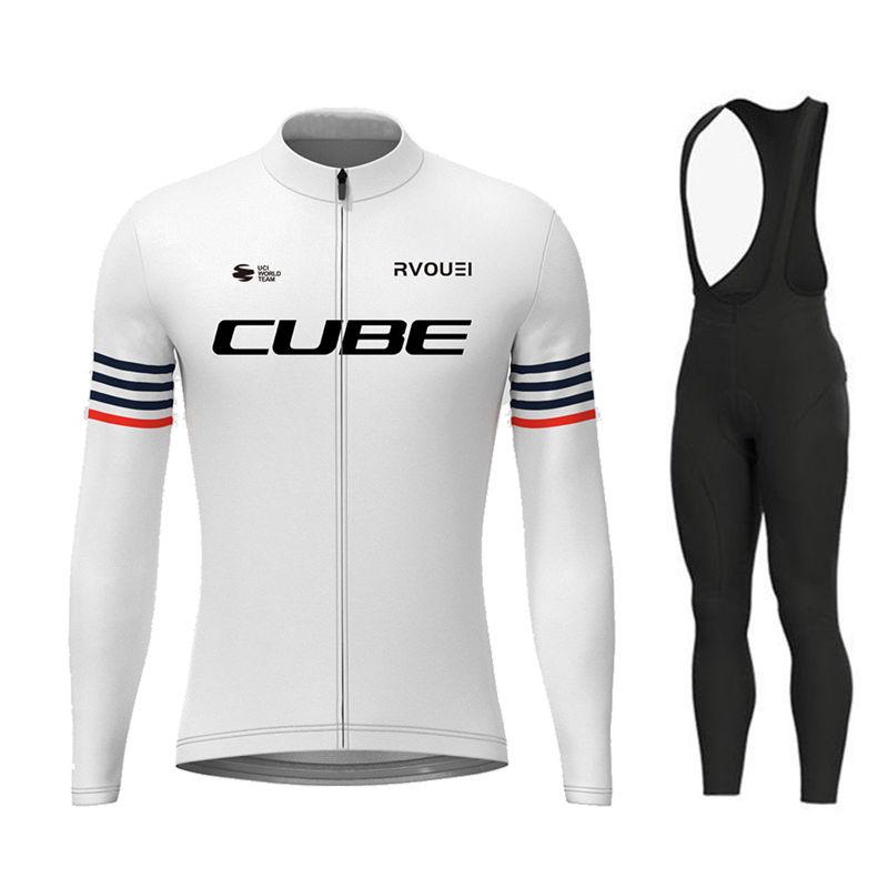 2026 Autumn Breathable Cycling Suit Set Rvouei Cube Team Long Sleeve Men MTB Bike Clothing Autumn Bicycle Clothes Maillot Ropa Ciclismo