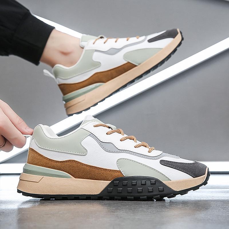 Кроссовки осень-зима мужские дизайнерские брендовые 2024 новые разноцветные модные спортивные туфли на платформе со шнуровкой спортивные повседневные туфли для мужчин