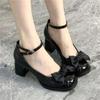 Vintage Bowknot Chunky Heel Mary Janes - Women's Spring/Summer 2025 Collection