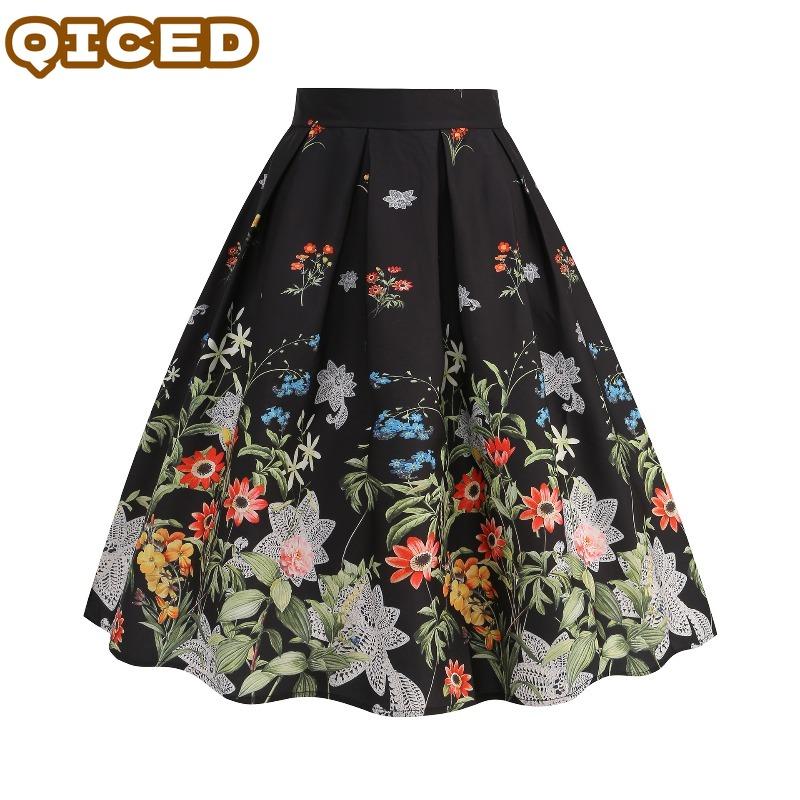 QICED Модная летняя весенняя юбка