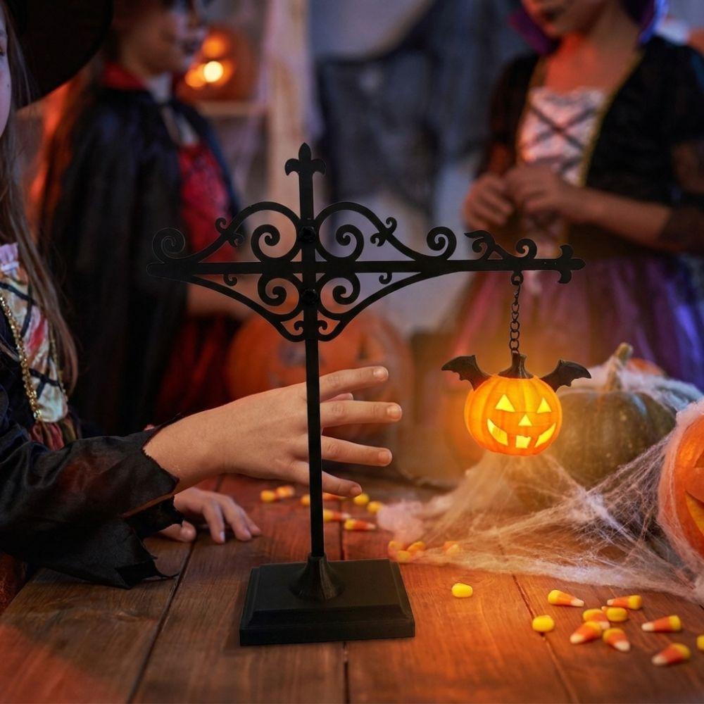 Ghost Pumpkin Library Bookshelf Lantern Warm LED Halloween Reading Light Desk Decor