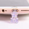 Phone Dust Plug Charm Kawaii Acrylic Bear Jack Dust Protection Stopper Anti Dust Cap Charge Port Plug For Phone