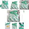 Ultra-soft Tropical Leaf Quilt Cover Doona Cover Duvet Cover Bedding Set Single Double King