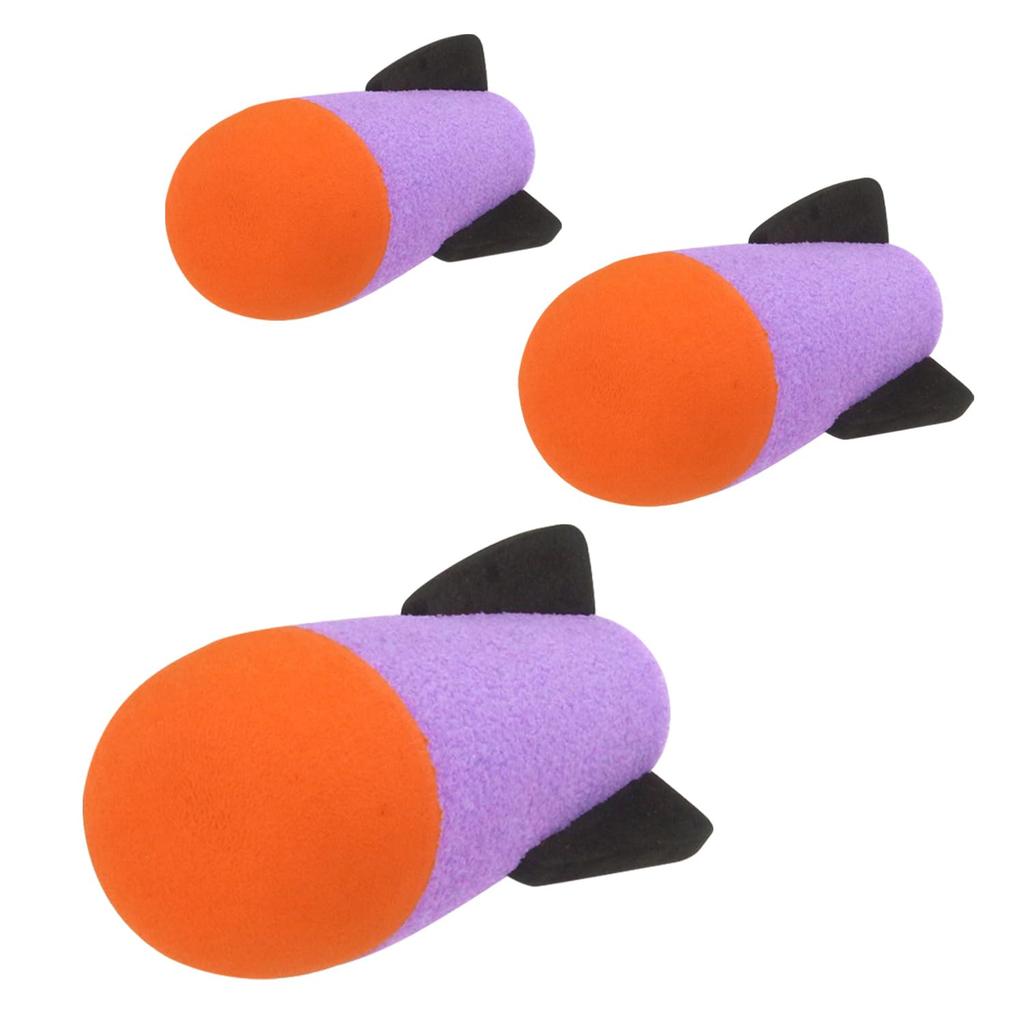 TORMEN Nerf Compatible Missile Refill Rocket Darts, Set of 3, Foam Bullets for Launchers, for Toy Projectiles (Purple)
