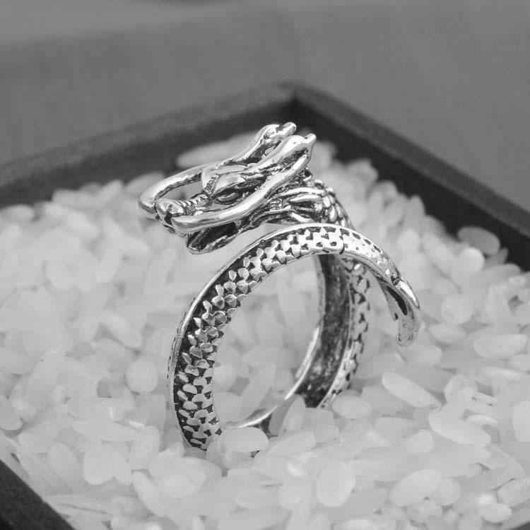 Domineering Dragon Ring EBay Hand Ornament Chinese Dragon Head Open Ring