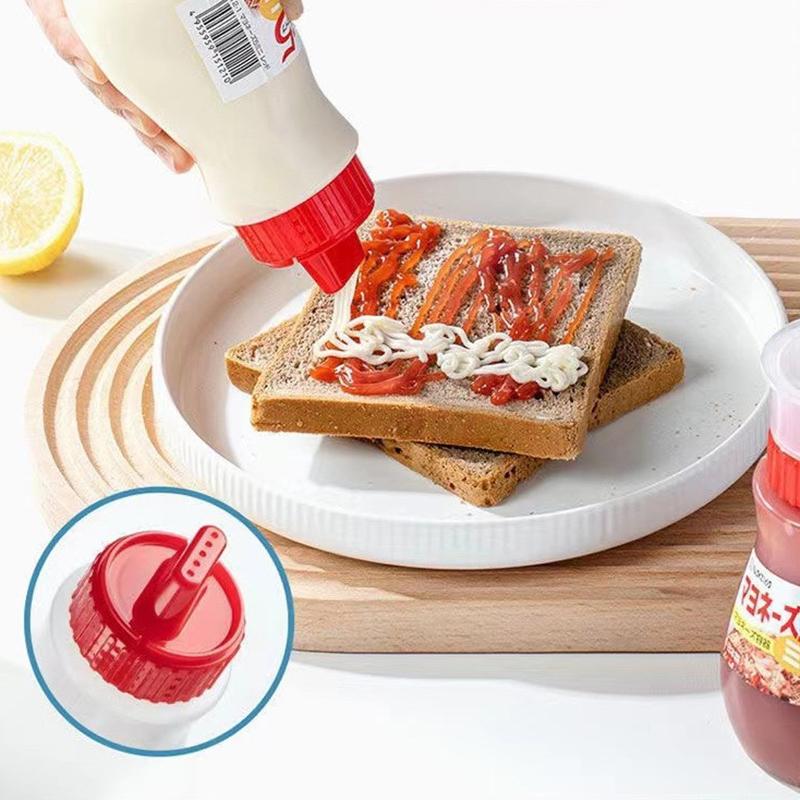 Бутылка с 5 отверстиями для масла и соусов, для кетчупа, джема, майонеза, оливкового масла, выдавливающий дозатор, кухонные аксессуары, инструменты