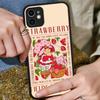 S-Девочка с клубничным тортом Для IPhone 16 Pro Max 15 14 13 12 11 XS MAX X Plus Конфетный Цвет Матовый ТПУ Чехол для Телефона