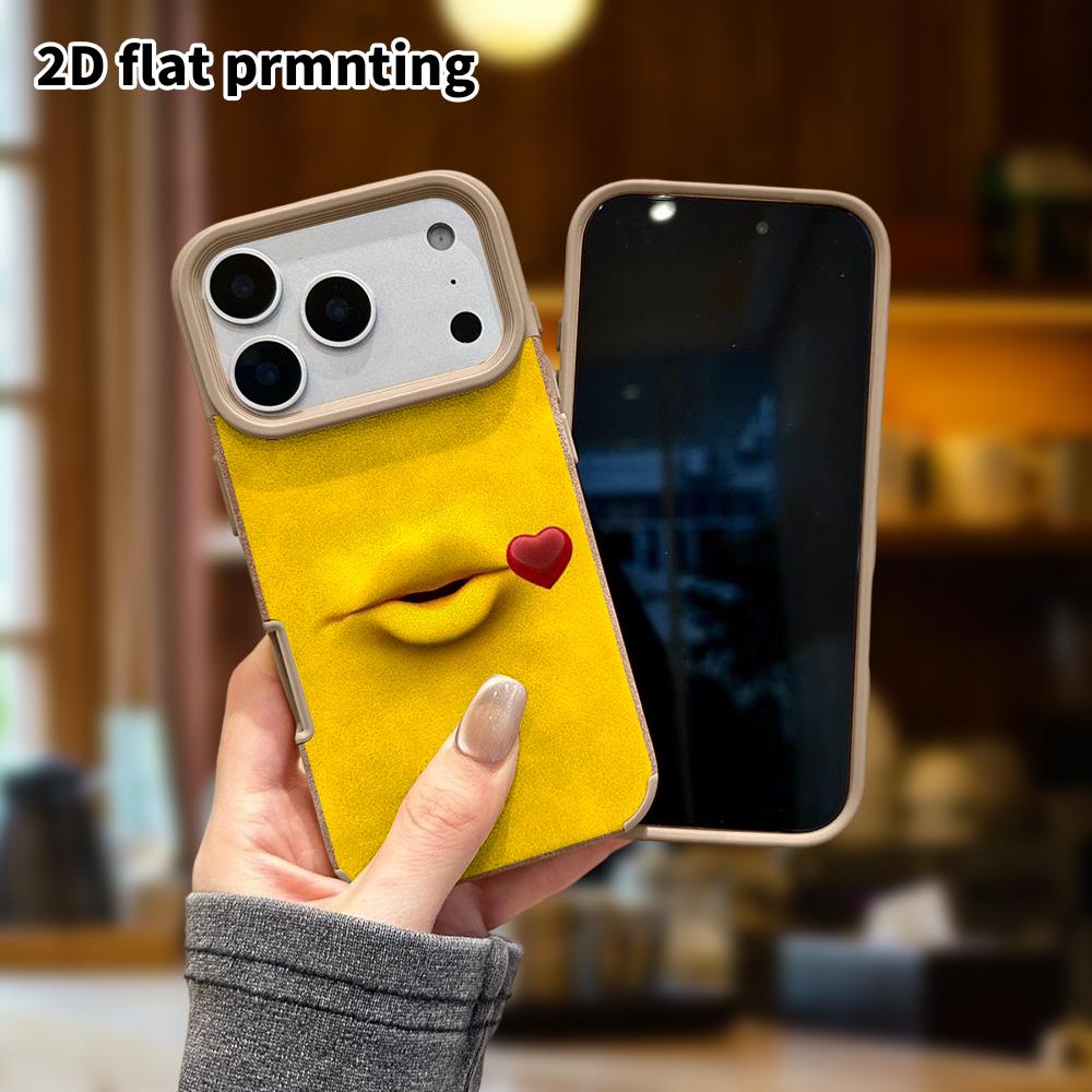Phone Case: Lambskin 2D Flat Samsung Galaxy A34 A35 M05 M06 S20 S22 S21 FE Plus 5G Protective Case, Blowing Kiss Lips, Christmas and Halloween Gift