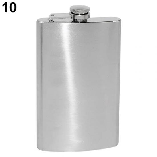 Stainless Steel Hip Liquor Whiskey Alcohol Flask Cap