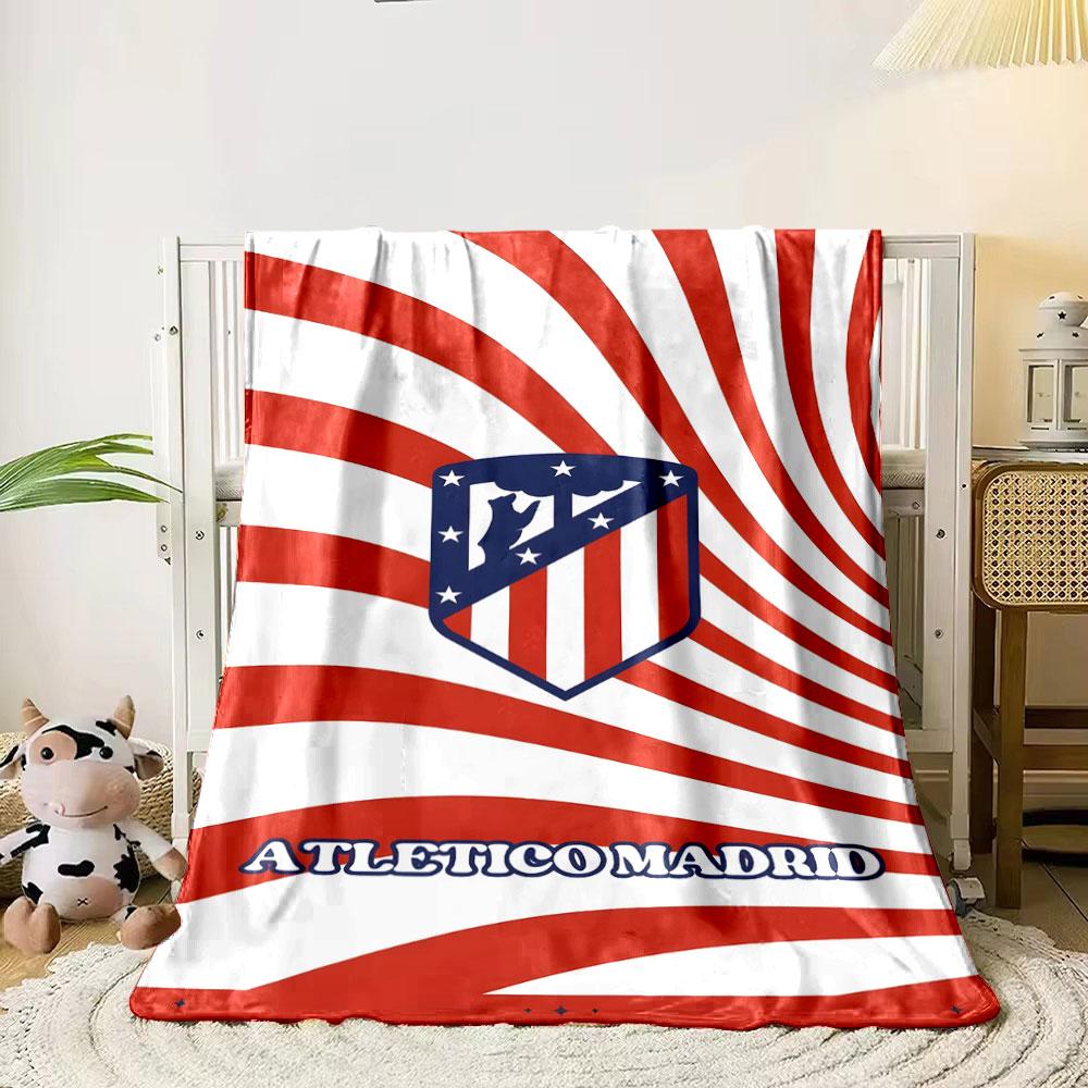 Atlético Madrid Striped Blanket print blanket soft and cozy perfect for the living room bed sofa or a nap,gift