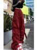 Женские брюки-карго Весна/Осень Новый стиль Прямые Широкие Повседневные Спортивные брюки