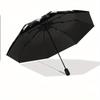 Automatic Open/Close Umbrella with One-Touch Button - Compact Folding Umbrella, Black & White Geometric Mandala Pattern, Porta