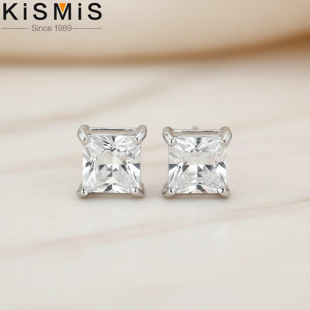Silver Cubic Zirconia Buckle Earrings Round Princess Cut Jewelry Essentials Fashion Accessories