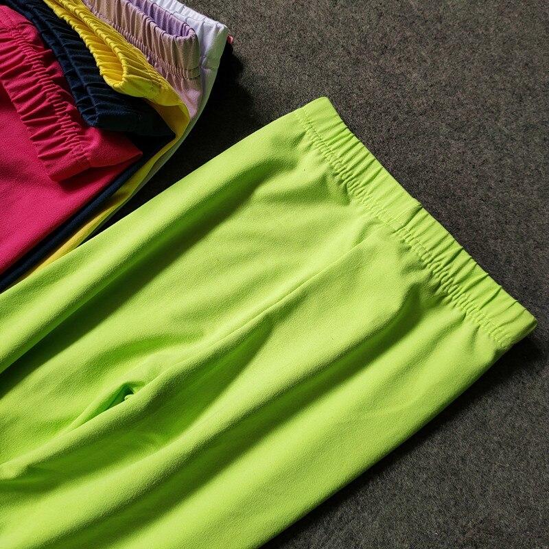 Леггинсы ярких цветов для девочек, весенне-осенние мягкие эластичные тонкие длинные брюки