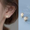14K Цветочные серьги-кольца для женщин Серебряные серьги Hikaw Золотые не темнеющие гипоаллергенные серьги