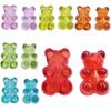 Home Party Supplies Transparent Bear Pendant Candy Color 50Pcs 19*12mm Handing Craft For Jewelry Making DIY Accessories Necklace Bracelet