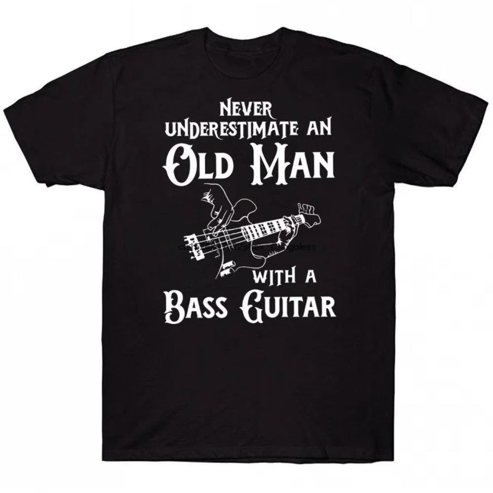 Summer Boys Girl T Shirt Kid Baby Youth Unisex Unisex Tee Novelty Oversized Never Underestimate An Old Unisex With A Bass Guitar top