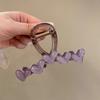 Korean Style Heart Claw Clip Plastic Hair Crab Clip Simple Love Heart Hair Claw  Women