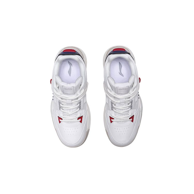 Li-Ning Синтетическая кожа амортизирующие нескользящие износостойкие низкие ретро баскетбольные кроссовки женские кроссовки белые AGBR022-2