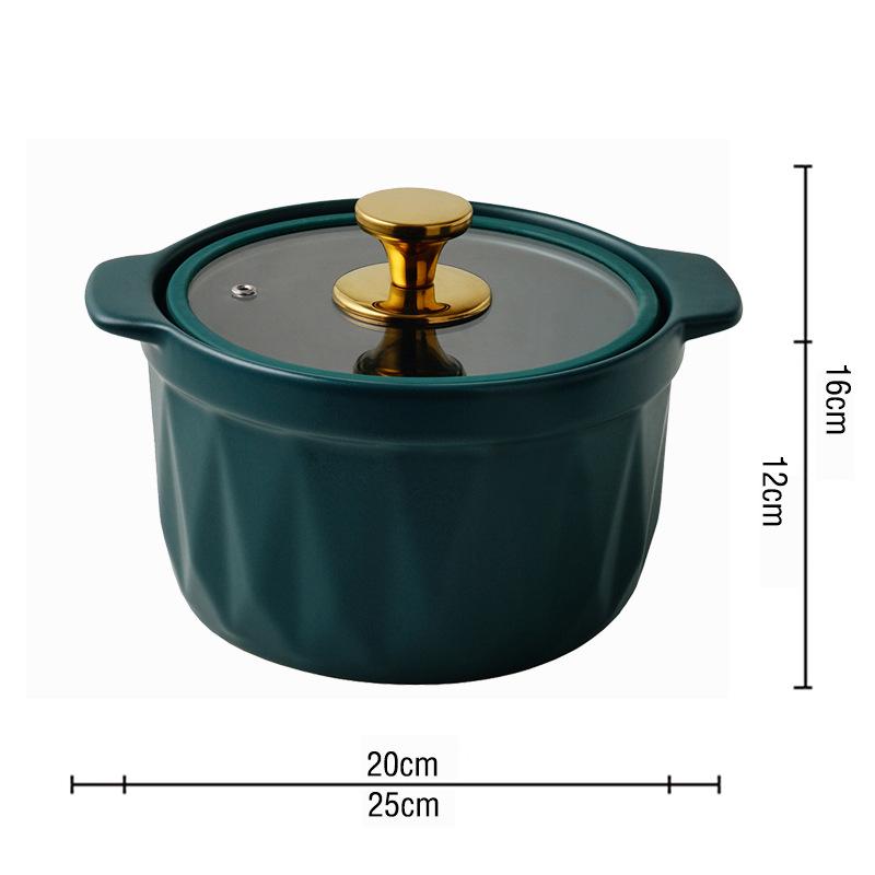 Современная простая матовая глазурь из керамики - жаропрочная, креативная кастрюля для тушения